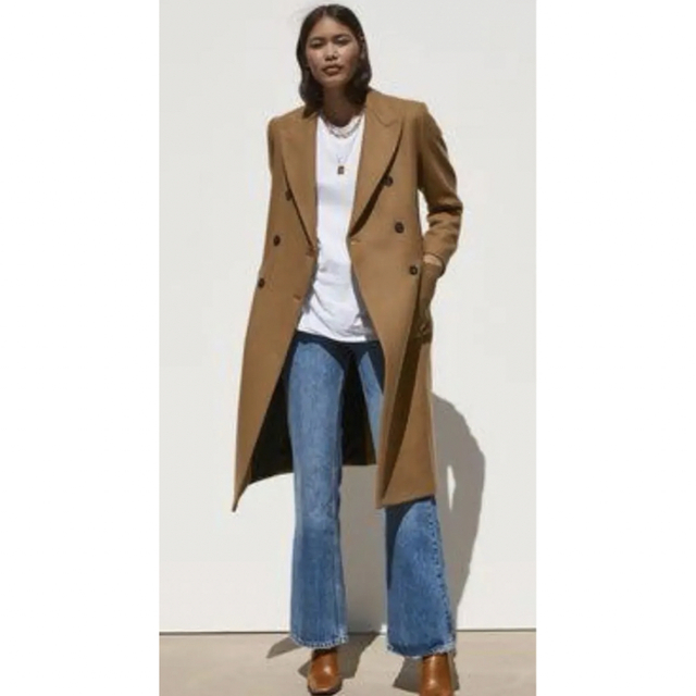 未着用・美品です!】ZARA イタリアンウールブレンド チェスターコート-
