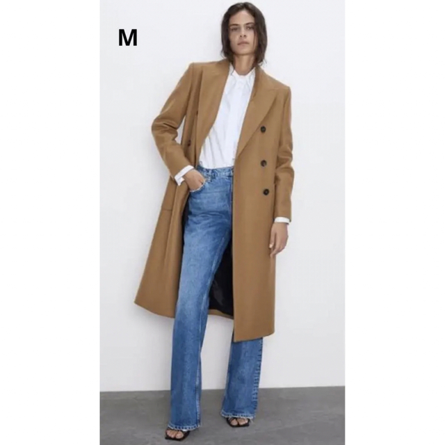 未着用・美品です!】ZARA イタリアンウールブレンド チェスターコート-