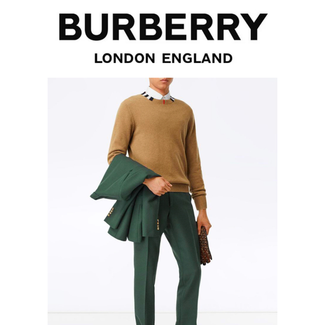 【送料無料/新品】 BURBERRY - 【BURBERRY】カシミヤ100%セーター　ベージュ ニット+セーター