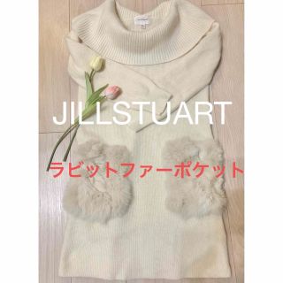 ジルバイジルスチュアート(JILL by JILLSTUART)のJILLSTUARTジルスチュアートラビットファーポケットニット(ニット/セーター)