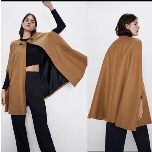 ZARA - ZARA ポンチョコート ケープコート ザラの通販 by みい's ZARA - ZARA ポンチョコート ケープコート ザラの通販 by みい's