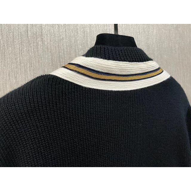 日本製・綿100% グッチ☆ビーワッペン付きチルデンニット セーター