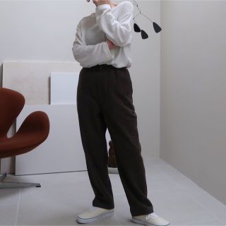 アギュー(ARGUE)のargue WOOL LINEN WIDE TAPERD PANTS(カジュアルパンツ)