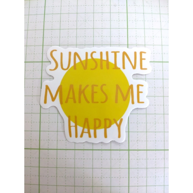 【1111】SUNSHINE 太陽 笑顔にする 防水ステッカー エンタメ/ホビーのコレクション(その他)の商品写真