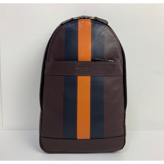 美品☆コーチ メンズ COACH チャールズ レザー ボディバッグ