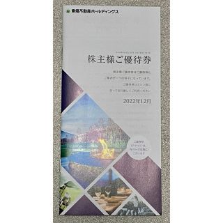 東急不動産ホールディングス　株主優待(宿泊券)