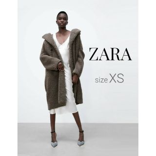 ZARA - ZARA ダブルブレストフェイクボアコートの通販｜ラクマ