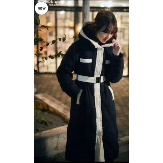 Her lip to(ハーリップトゥ)のherlipto ダウンコートtwo tone belted down coat レディースのジャケット/アウター(ダウンコート)の商品写真