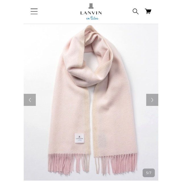 LANVIN(ランバン)のLANVIN カシミヤストール ハンドメイドのファッション小物(マフラー/ストール)の商品写真