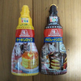 モリナガセイカ(森永製菓)の森永 ケーキシロップ(メイプル)&チョコレートシロップ   各２００g(調味料)