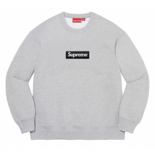 HeatherGreyサイズSupreme Box Logo Crewneck Heather Grey M