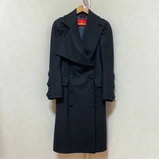 vivienne westwood 黒チェックロングジャケット