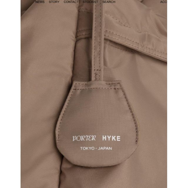 PORTER × HYKE 2WAY TOOL BAG Sand STONE L 4