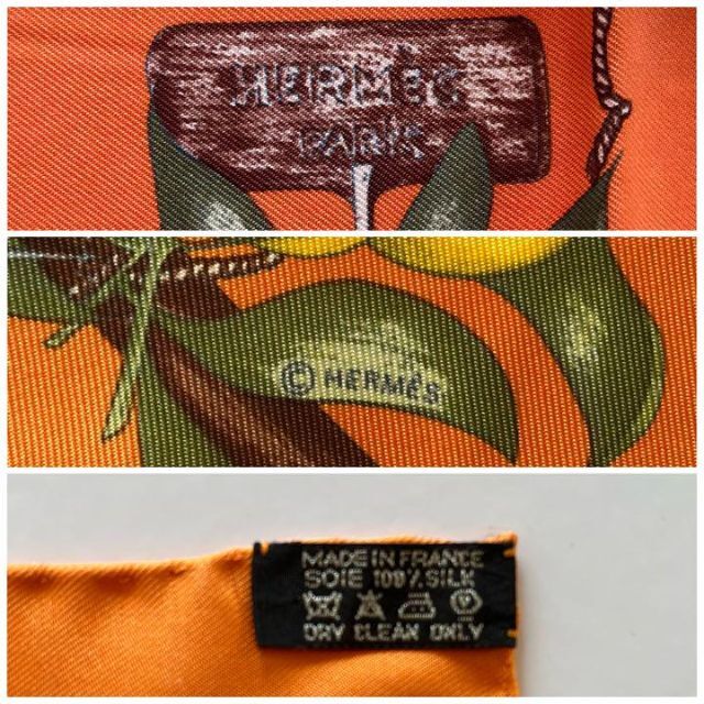 Hermes - HERMES エルメス プチカレミニスカーフ カレ45 フルーツ柄