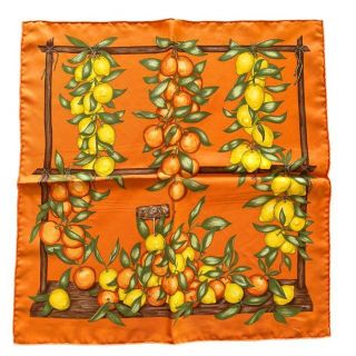 Hermes - HERMES エルメス プチカレミニスカーフ カレ45 フルーツ柄