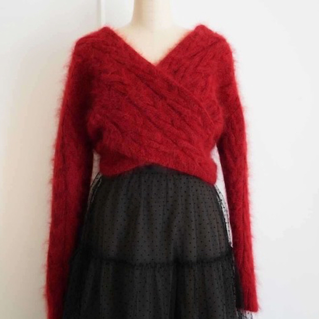 Her lip to(ハーリップトゥ)のCache-Coeur Mohair Knit Top レディースのトップス(ニット/セーター)の商品写真