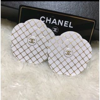 CHANEL ホワイトゴールド カメリアステッカー 2枚set(ラッピング/包装)