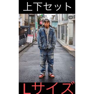 サプール大阪　セットアップ　デニムジャケット ヴィンテージデニム　Lサイズ(Gジャン/デニムジャケット)