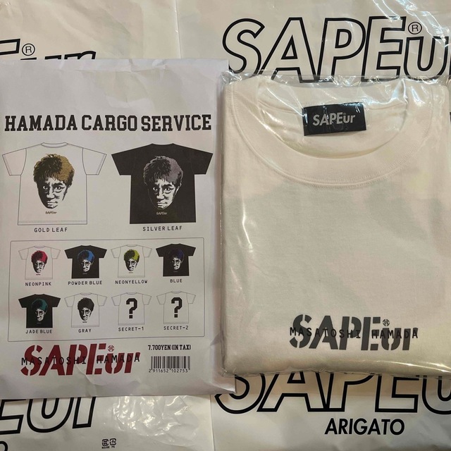 SAPEur×浜田雅功 紐ひきTシャツ GRAY 完売 サプール-