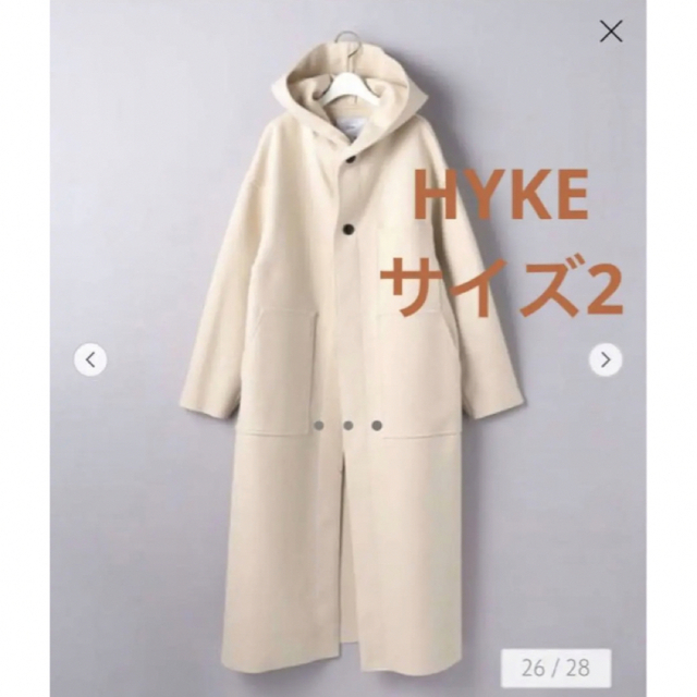 BEAMS新品＜HYKE＞HOODED WORK コート