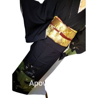 しつけ糸付作家物正絹付下げ訪問着フルセット【着物袋帯 帯揚げ帯締め