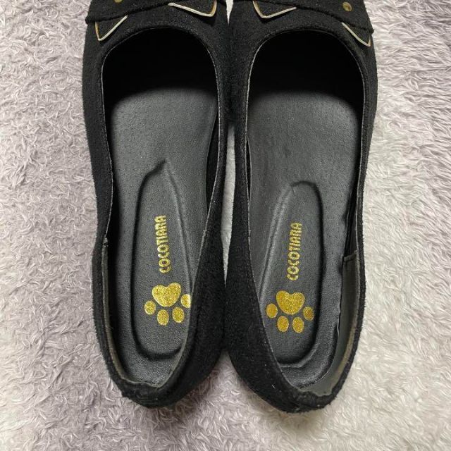 s160 COCOTIARA パンプス ネコ 猫 黒 ゴールド かわいい レディースの靴/シューズ(ハイヒール/パンプス)の商品写真