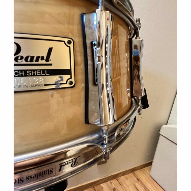 pearl(パール)の還元分値引きにします！スネア Pearl（中古）14"×6.5" バーチ  楽器のドラム(スネア)の商品写真