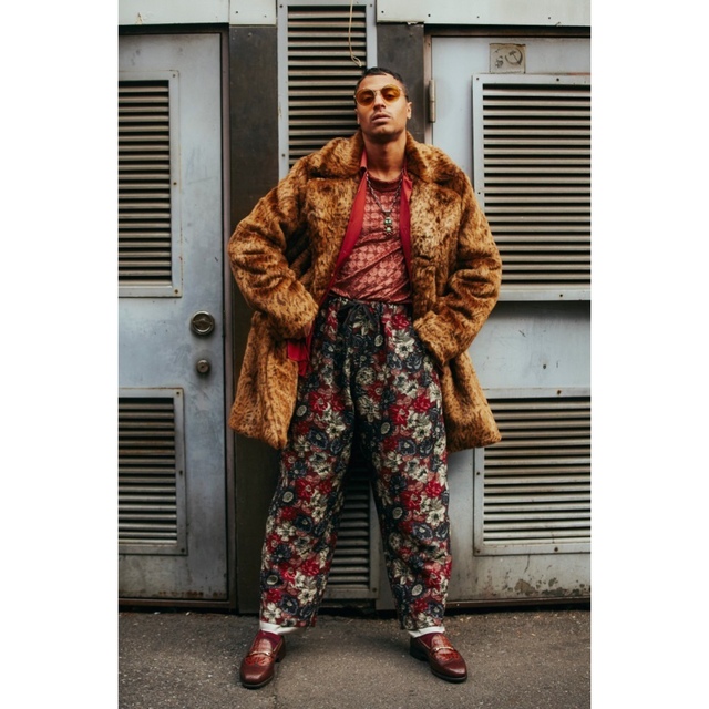 ニードルス Needles PEA COAT レオパード フェイクファー - ピーコート