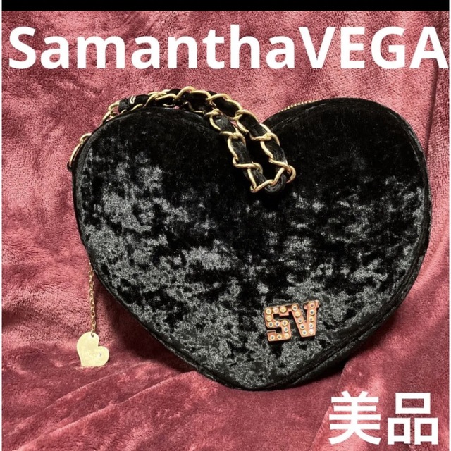 Samantha Vega(サマンサベガ)のSamantha vega サマンサベガ　ハート　クラッチバッグ　ベロア　鞄 レディースのバッグ(クラッチバッグ)の商品写真