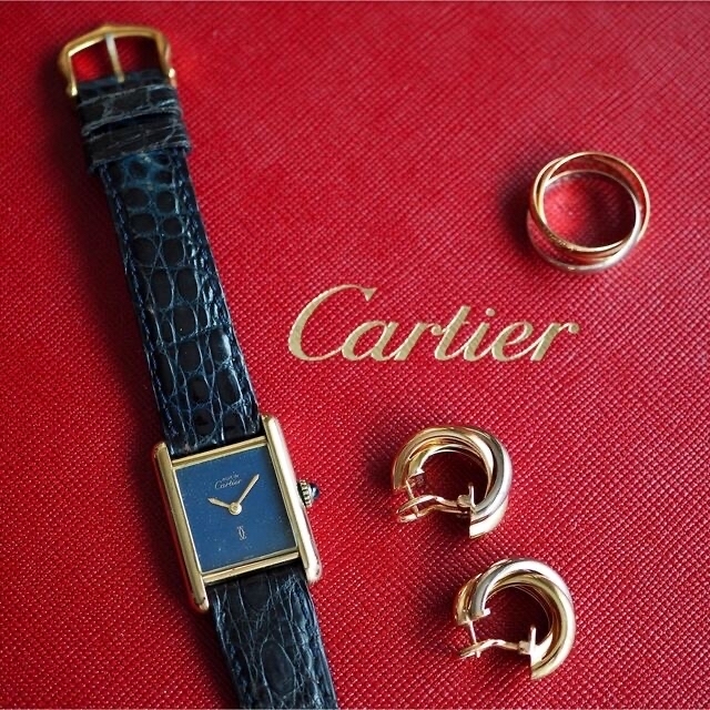 Cartier(カルティエ)の希少・美品✨カルティエ マストタンク ラピスラズリ文字盤 ✨ロレックス オメガ  レディースのファッション小物(腕時計)の商品写真