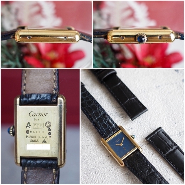 Cartier(カルティエ)の希少・美品✨カルティエ マストタンク ラピスラズリ文字盤 ✨ロレックス オメガ  レディースのファッション小物(腕時計)の商品写真