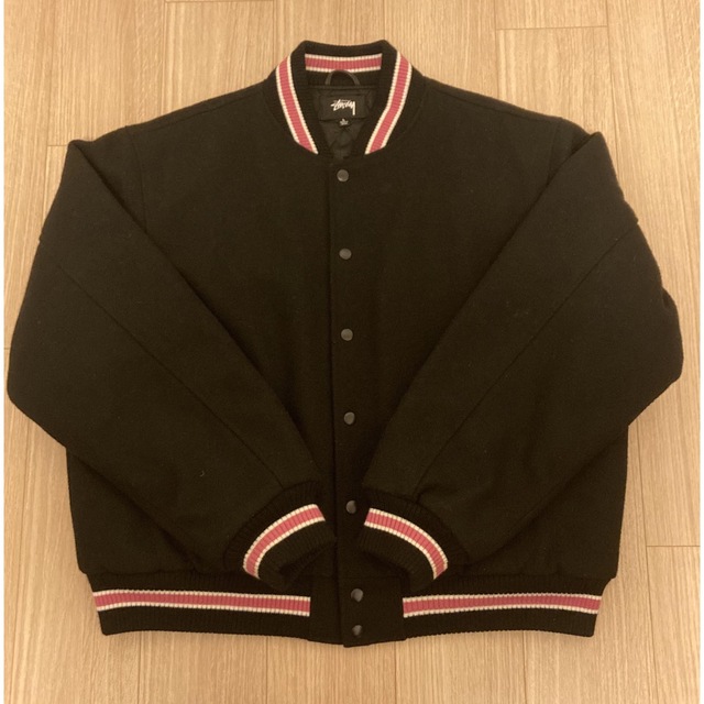 Stussy / S TALK MELTON VARSITY JACKET devsoft.co.ao