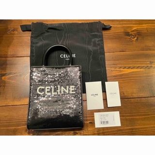 セリーヌ(celine)の日本未発売☆セリーヌ ミニバーティカル カバ☆スパンコール(ショルダーバッグ)