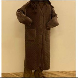 カスタネ(Kastane)のlawgy  original V quilting coat ブラウン(ロングコート)