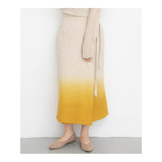 KBF(ケービーエフ)の【YELLOW】グラデーションディップダイスカート∴ レディースのスカート(ロングスカート)の商品写真
