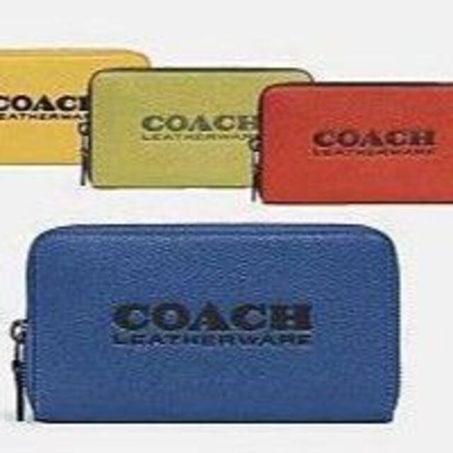 【最新作✨】COACH　長財布　財布　ウォレット　青　ブルー　レザー