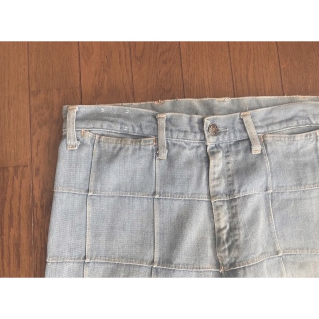 90's Vintage Patchwork Flare Denim W36