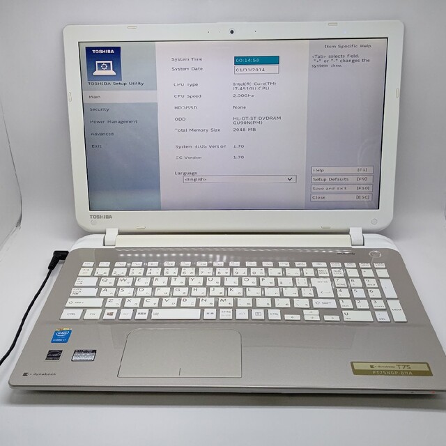 東芝 dynabook T75 Core i7 4510U 2.00GHz