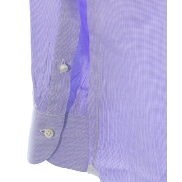 なし透け感Errico Formicola ドレスシャツ 39(M位) 青