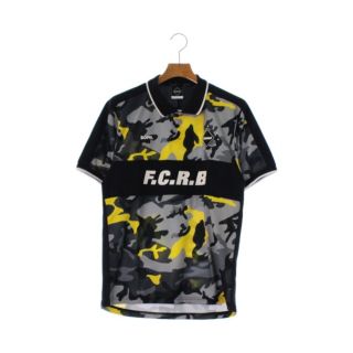 エフシーアールビー(F.C.R.B.)のF.C.R.B エフシーアールビー ポロシャツ S グレーx黒x黄(迷彩) 【古着】【中古】(ポロシャツ)