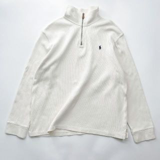 ポロラルフローレン(POLO RALPH LAUREN)の【定番】ポロラルフローレン　90s ハーフジップ　トレーナー　白　XXL(スウェット)