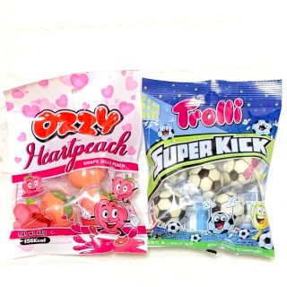 トローリ サッカーグミ オージー ピーチグミ  2袋 正規品 袋入り 地球グミ(菓子/デザート)