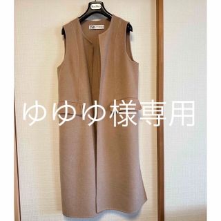 ザラ(ZARA)の今季　美品　ZARA ウールブレンド　ロングベスト　ジレ(ベスト/ジレ)