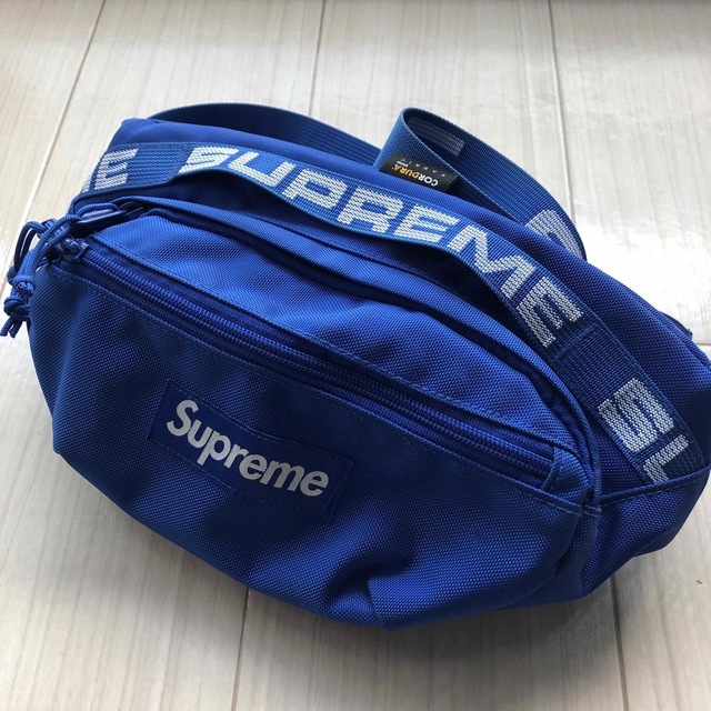 【最安値】supreme waist bag ブルー