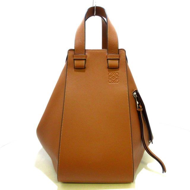 ソフトパープル 《美品》LOEWE(ロエベ)レザー ハンドバッグ ブラウン