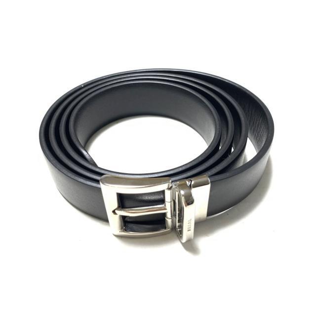 PRADA(プラダ) ベルト - 黒×シルバー 【ファッション通販】 5880円引き