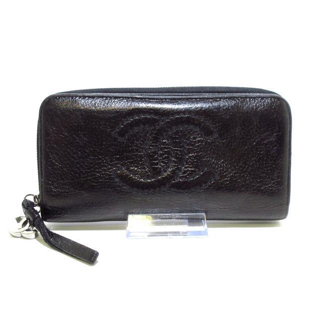 訳あり 長財布 CHANEL(シャネル) - CHANEL - ラムスキン 黒 財布