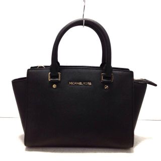 Michael Kors - マイケルコース ハンドバッグ - 黒 レザーの通販|ラクマ