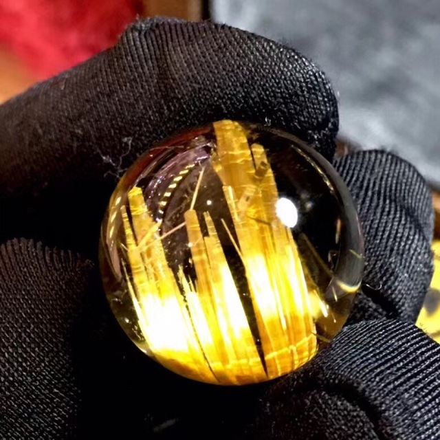 名入れ無料】 【天然】タイチンクオーツ 丸玉 18mm+3 各種パーツ