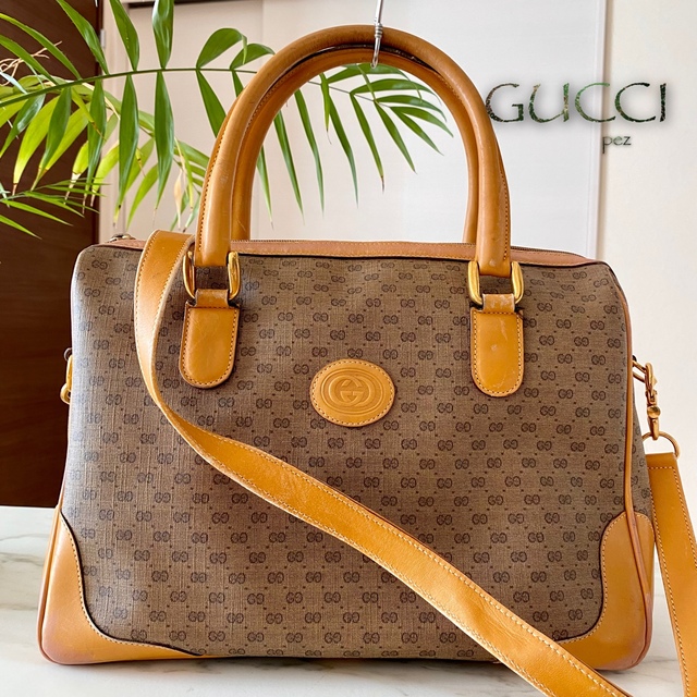 買う 正規品 GUCCI オールドグッチ 2way レザーボストンバッグ 